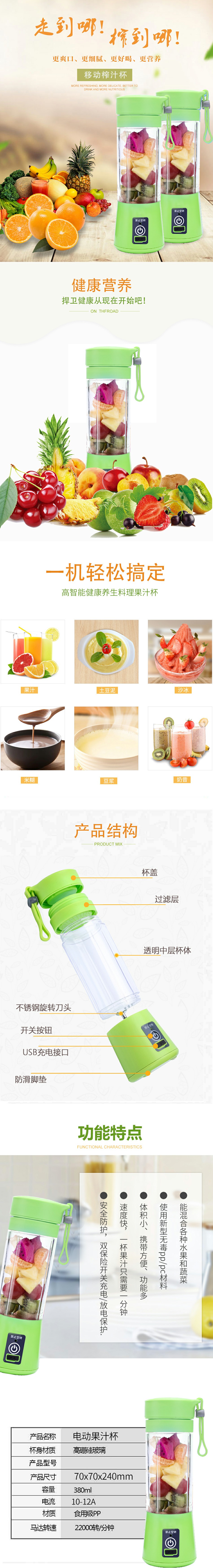 榨汁机(绿色)(图1)